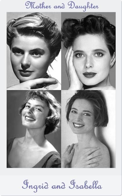 Ingrid Bergman Isabella Rossellini, Famous Families, Marilyn Monroe Portrait, Makeup Ads, Isabella Rossellini, Young Celebrities, Ingrid Bergman, Ciao Bella, Manifestation Board