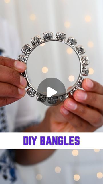 Old Bangles Crafts Ideas, Diy Bangles, Vishnu Priya, Elephant Bangle, Metal Bangles, Bangles Diy, Holi Celebration, Old Metal, Instagram Diy