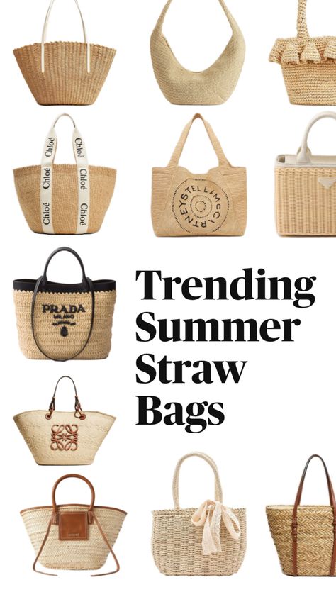 Purses featuring brands such ad Chloe, Prada, JCrew, #designer #bags, #summer, #strawbags #fashion #inspo #prada #summer #jcrew Prada Summer, Bags And Purses, Straw Bags, Designer Bags, Chloe, Prada, J Crew, Straw, Fashion Inspo