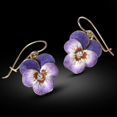 Pansy Earrings, Lilac Colour, Pansy Flower, Purple Pansy, Daniel Fast, Pansies Flowers, Earrings Diamond, Dream Girl, Lilac Color