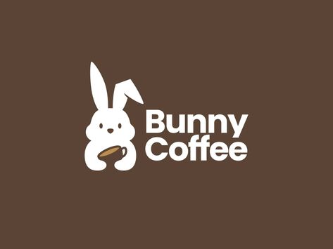 Bunny Logo Design, Rabbit Logo Design, Rabbit Cafe, Logo Rabbit, Rabbit Logo, Coffee Shop Logo Design, Graphic Designer Studio, Camp Logo, Food Logo Design Inspiration