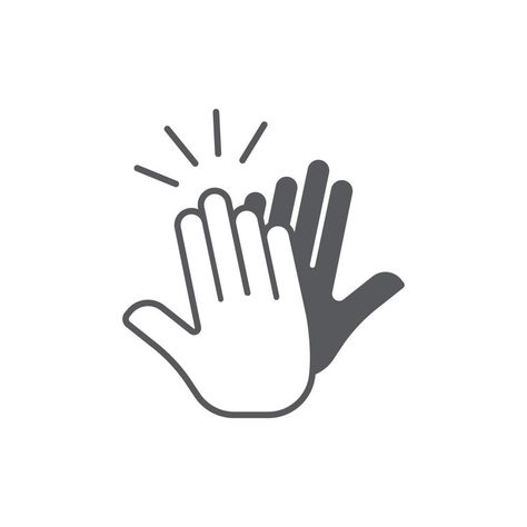 High five icon. Hands celebrating linear icon design. hand icon. Vector illustration High Five Illustration Hands, High Five Drawing, High Five Illustration, Hand Outline, Youth Logo, Hand Icon, Hi Five, Hands Icon, Product Story