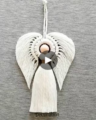 121K views · 1.5K reactions | Colorful Angel easy diy ✅ | Colorful Angel easy diy ✅🥰  #macramewallhanging #diycrafts #happy #wall #for #home #viralreels #Viral #viralvideo #viral #party #fyp #angel | By DecorationFacebook Macrame Patterns Tutorials, Macrame Tutorial, Macrame Patterns, Macrame Wall Hanging, Easy Diy, Macrame, Angel, Wall, Pattern