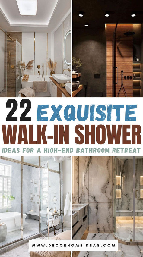 Explore 22 exquisite walk-in shower ideas that will elevate your bathroom's style and functionality. From minimalist designs with sleek glass enclosures to opulent setups featuring stone walls and rainfall showerheads, these ideas offer inspiration for creating a spa-like sanctuary at home. Unique Walk In Shower Ideas, Awesome Showers Walk In, Glass Less Shower Walk In, Luxury Master Shower Walk In, Best Shower Designs Master Bath, Spa Like Walk In Shower Ideas, Master Baths With Walk In Showers, Doorless Glass Showers Walk In, Open Glass Shower Walk In