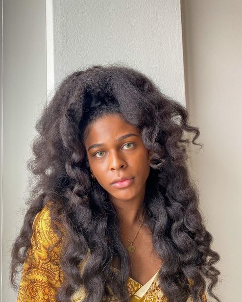 Beautiful person with voluminous hair Healthy Black Hair, Natural Hair Inspiration, Natural Hair Tips, Brown Hair Colors, Afro Hairstyles, Black Girls Hairstyles, Pretty Hairstyles, Textured Hair, Hair Goals