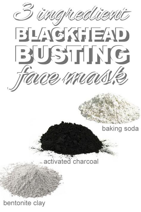 An easy three ingredient blackhead busting face mask that you can make with pantry staples from www.goingzerowaste.com Diy Charcoal Mask, Baking Soda Face Mask, Pele Natural, Face Mask Recipe, Natural Sleep Remedies, Charcoal Mask, Natural Cough Remedies, Bentonite Clay, Mascara Facial