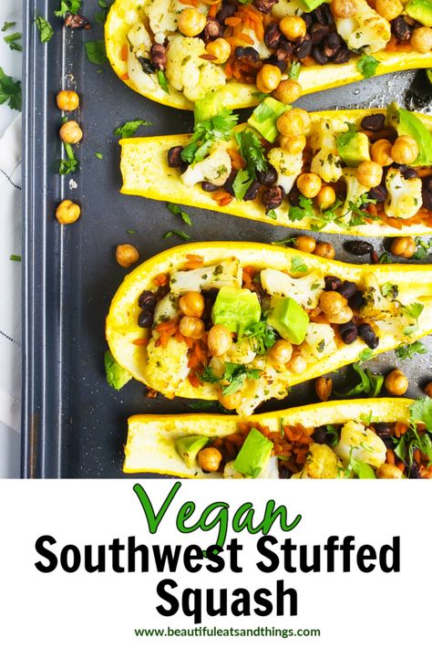 Yellow Squash Vegan Recipes, Vegan Yellow Squash Recipes, Gf Meals, Yellow Squash Recipes, Stuffed Squash, Flat Belly Foods, Vegan Summer Recipes, Vegan Entree, Squash Recipe