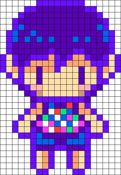 Omori Pixel Art Grid, Omori Kandi, Headspace Aubrey, Aubrey Omori, Pattern Maker, Perler Bead Templates, Pixel Art Grid, Pix Art, Kandi Patterns