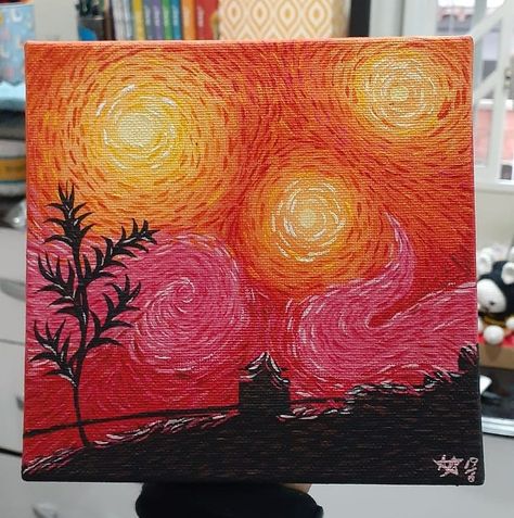 Fiz uma releitura de a noite estrelada Easy Nature Drawings, Arte Van Gogh, Pix Art, Small Canvas Art, Nature Drawing, Impressionism Art, Small Canvas, Mini Canvas Art, Vincent Van Gogh