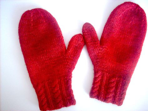 Childs Mittens Free Knitting Pattern, Knitted Mittens Free Pattern Two Needles, Mittens Knitting Pattern Free Straight Needles, Two Needle Mitten Pattern Free, Free Flat Knitting Patterns, 2 Needle Mittens Free Pattern, Mittens Knitting Pattern Free, Easy Mittens, Mittens Knitting Pattern