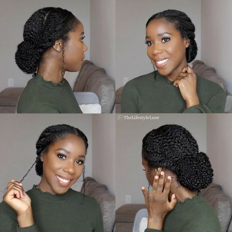 Cabello Afro Natural, Protective Hairstyles For Natural Hair, Fesyen Rambut, Natural Hair Twists, Pelo Afro, Girl Braids, Protective Style, Natural Hair Styles Easy, Natural Hair Updo