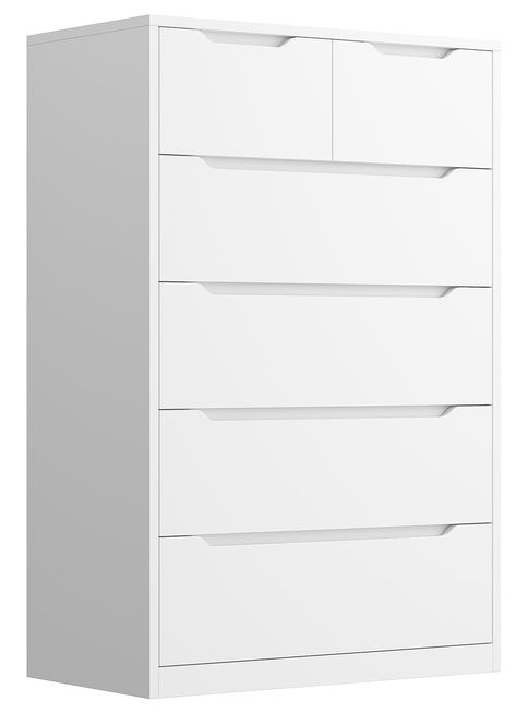 PRICES MAY VARY. 【Perfect Size & Saving Space】: The size of dresser is 43.3"H X 27.5"W X15.7"D. The dresser for bedroom not only takes up less space, but also provides enough storage space to store clothes, scarves, socks, T-shirts, pants, sunglasses and toys. Keep the room clean at all times. 【 White Dresser & Smooth Metal Rai】l: We offer 2 types of drawers for classified storage, 4 large wood drawers for shirts, sweaters, long sleeves, etc., and 2 small wood drawers can be used to store your s Dv Shelter Donation Storage For Clothing, Tall White Ikea Dresser, Dressers And Chests Overstock, Pottery Barn Teen Chelsea Dresser, White Drawer Organizers, Ikea Tall Chest Of Drawers, Mainstays Six Drawer Dresser, Dressers Tall White, Tall White Dressers Bedroom