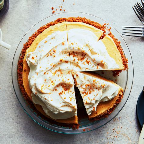 Pumpkin Chiffon Pie Recipe | Epicurious Pumpkin Chiffon Pie Recipe, Best Pumpkin Desserts, Chiffon Pie Recipe, Desserts To Bake, Pumpkin Chiffon, Pumpkin Chiffon Pie, Chiffon Pie, Epicurious Recipes, Chocolate Chip Pecan Cookies