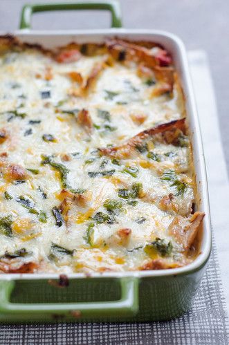 Tortilla Casserole, Baked Tortilla Chips, Vegetarian Entrees, Stuffed Poblano Peppers, Milk Recipes, Quesadillas, Mexican Dishes, Vegetarian Dishes, Tostadas