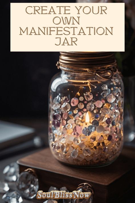 Create Your Manifestation Jar: A Step-by-Step Guide Manifestation Jar Ideas, Manifestation Jars, Mindfulness Jar, Manifestation Jar, Manifestation Spells, Decorative Glass Jars, Start Manifesting, Color Healing, Focus Your Mind