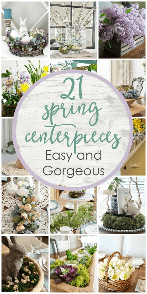 Spring Diy Centerpieces, Spring Time Centerpieces, Spring Centre Pieces, Spring Outdoor Table Decor, Ideas For Spring Decorating, Spring Farmhouse Table Decor, Spring Dining Table Centerpieces, Spring Farmhouse Decor Ideas, Easter Diy Table Decorations