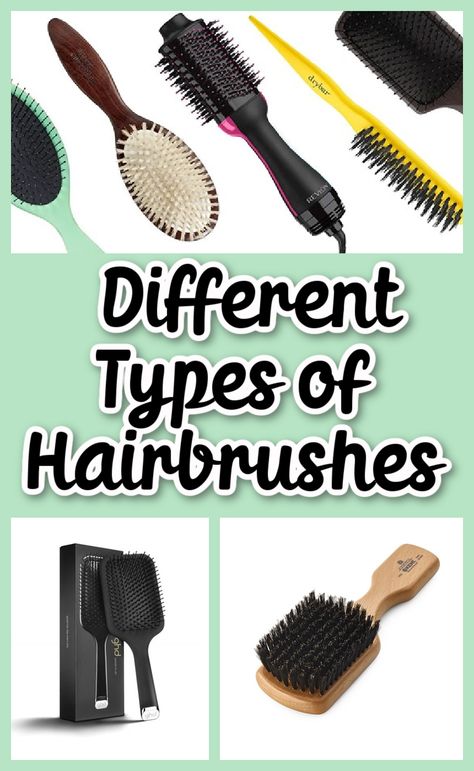 Understanding Differences In Types Of Hairbrush #beauty #haircare Types Of Hair Brushes, Hispanic Hair, Teasing Brush, Boar Bristle Brush, Ethnic Hairstyles, Best Brushes, Detangling Brush, Brush Type, Smooth Hair