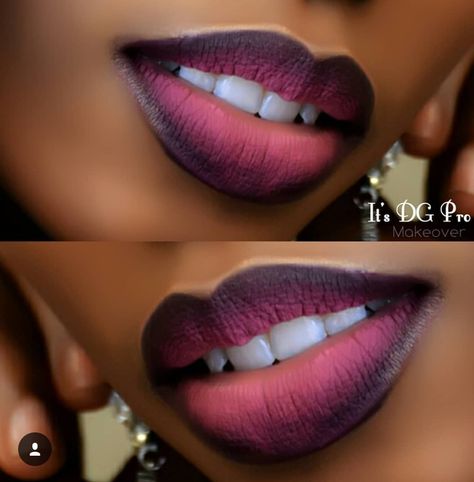 Makeup for black women Ombré Lipstick, Alien Make-up, Ombre Lipstick, Glossy Lips Makeup, Maquillage Yeux Cut Crease, Budget Makeup, Lip Art Makeup, Dead Makeup, Braiding Styles