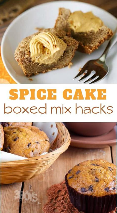 How To Make Box Spice Cake Taste Homemade, How To Doctor A Box Spice Cake, How To Make Boxed Spice Cake Better, Spice Cake Easy Recipe, Recipes With Boxed Spice Cake, Spice Cake Mix Coffee Cake, Gluten Free Spice Cake Mix Recipes, Things To Make With Spice Cake, What To Do With Boxed Spice Cake