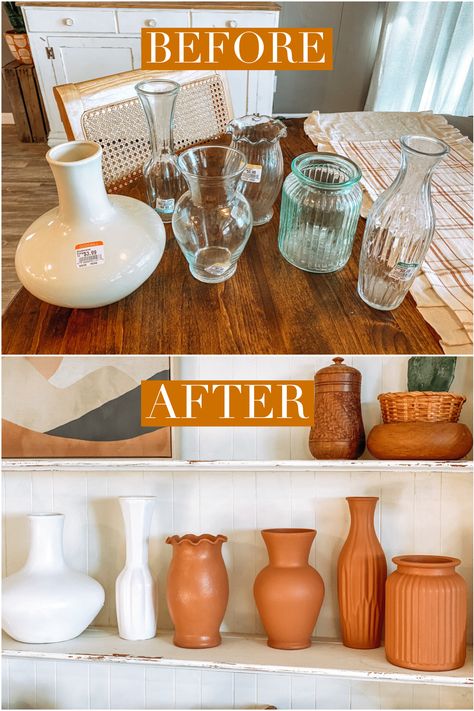 Terracotta Vases, Diy Keramik, Diy Boho Decor, Diy Simple, Diy Vase, Diy Crafts For Home Decor, Boho Diy, Diy Home Crafts, Decor Project