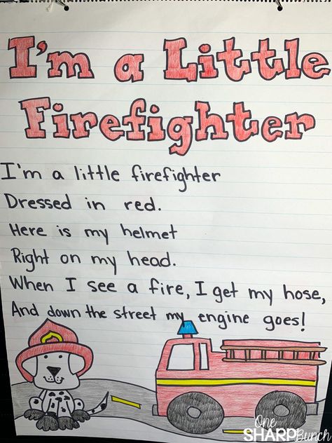 Grab the FREE tools of a firefighter circle map and celebrate Fire Safety Week with these fire safety activities for preschool, pre-k and kindergarten! Includes a fire truck craft, fire safety books, firefighter poem and fire safety rules for fire prevention month. #firesafety #firesafetyweek #firesafetyprevention #fireprevention #firesafetycrafts #preschool #kindergarten #firstgrade Activities For Fire Prevention Week, Teaching Fire Safety To Preschool, Fire Safety Art Projects For Toddlers, Fire Safety Preschool Circle Time, Firefighter Circle Time, Prek Firefighter Activities, Firefighter Songs For Preschool, Fire Truck Songs Preschool, Fire Safety Week Daycare