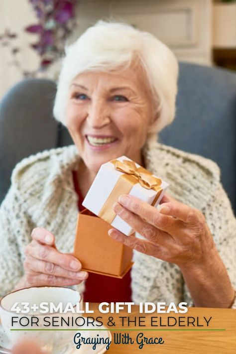 Gifts don’t have to be expensive or require a delivery truck to be appreciated. It’s said that the best gifts come from the heart! Here are the best small gifts for seniors and the elderly. #gifts #seniors Senior Appreciation Gifts, Gifts For Seniors Citizens, Gifts For Seniors, Glitter Centerpieces, Small Gift Ideas, Gifts For Elderly, Inexpensive Gifts, I Love School, Delivery Truck