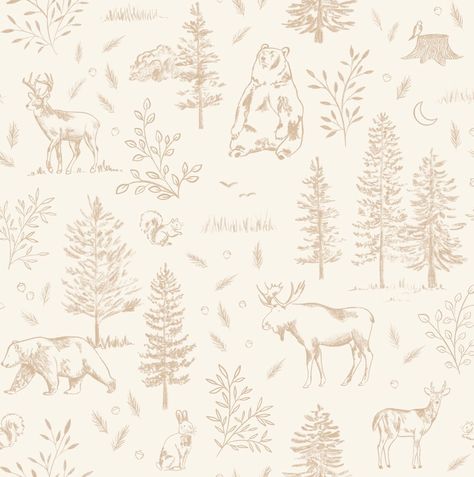 Neutral Woodland Wallpaper, Kids Woodland Wallpaper, Woodland Wallpaper Bedroom, Woodland Wallpaper Bathroom, Wallpaper For Boy Nursery, Woodland Peel And Stick Wallpaper, Woodland Wallpaper Nursery, Green Wallpaper Nursery, Farm Animal Wallpaper