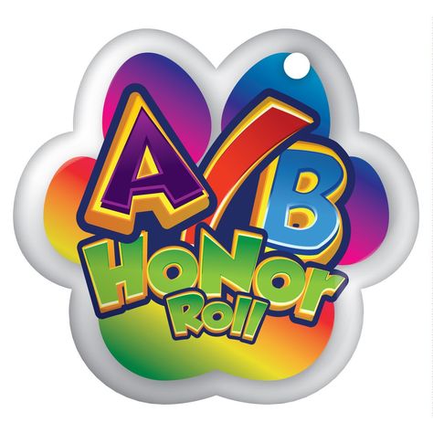 Stock Paw Tags - A/B Honor Roll Kids Affirmations, Brag Tags, Award Ideas, Honor Roll, Student Awards, Affirmations, Tags