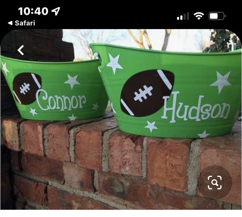 Homecoming Buckets Football, Personalized Football Gifts For Players, Homecoming Decorations Football, Football Goodie Bags For Players, Homecoming Gifts For Football Players, Football Treats For Players, Football Bouquet, Senior Basket, Football Gift Baskets