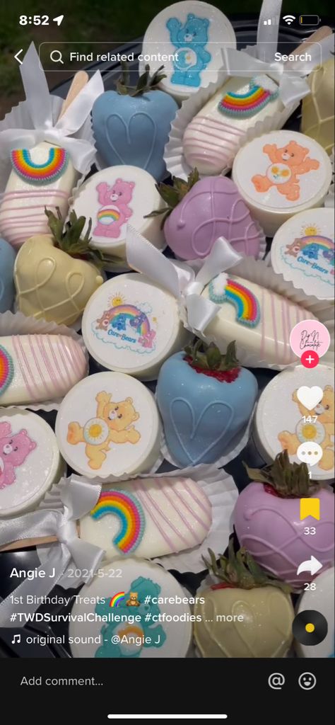 Care Bear Desserts, Carebear Gender Reveal, Care Bear Treat Table, Care Bear Gender Reveal Ideas, Care Bear Dessert Table, Care Bears Gender Reveal, Care Bear Treats, Care Bear Baby Shower Ideas, Care Bear Cakes