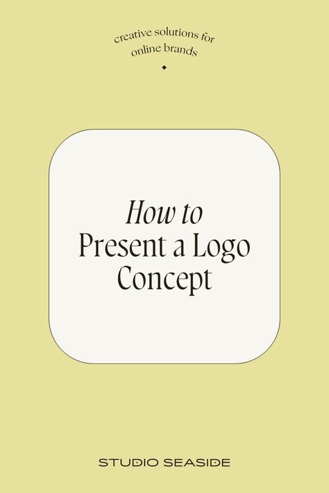 How to Present a Logo Concept Logo Design Presentation, Brand Identity Board, Graphic Design Clients, Brand Identity Guidelines, Pretty Logo, Logo Presentation, Branding Process, Brand Presentation, Logo Design Art