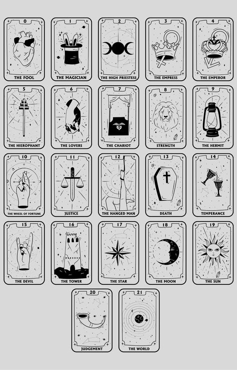 How To Tarot Cards, How To Draw Tarot Cards, Hand Drawn Tarot Cards, Tarot Card Svg Free, Tarot Cards Png, Tarot Card Stencil, Tarot Cards Aesthetic Art, Simple Tarot Card Design, Cute Tarot Cards