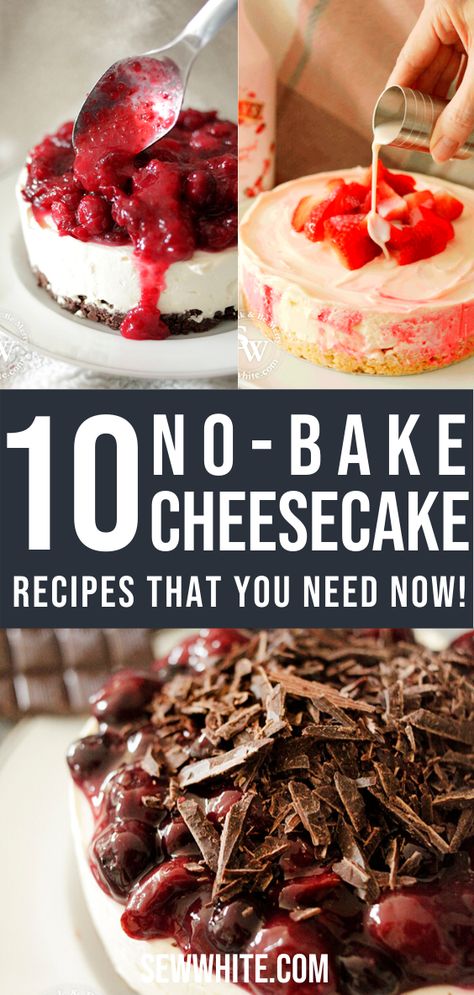 Explore the The Best No Bake Cheesecake Recipes which are easy to make. Plus perfect for parties, events or for a special occasion and taste delicious too!No bake cheesecake are, in my opinion of the best and easiest things you can make at home. The quickest you can go from making to serving is about one and a half hours. You can make every single one of these cheesecakes ahead of time.  #cheesecake #nobake #dessert Decorating Cheesecake, Orange Cheesecake Recipes, Best No Bake Cheesecake, Chocolate Raspberry Cheesecake, Chocolate Cheesecake Recipes, Baked Cheesecake Recipe, How To Make Cheesecake, Easy Cheesecake Recipes, Easy No Bake Desserts