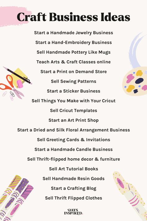 Things To Sell To Start A Small Business, Craft Content Ideas, Small Business Ideas For School, Small Business Freebies Packaging, Business Ideas For 11+, Types Of Business Ideas, Small Business Ideas For Artists, Sales Ideas For Small Business, Types Of Small Businesses To Start