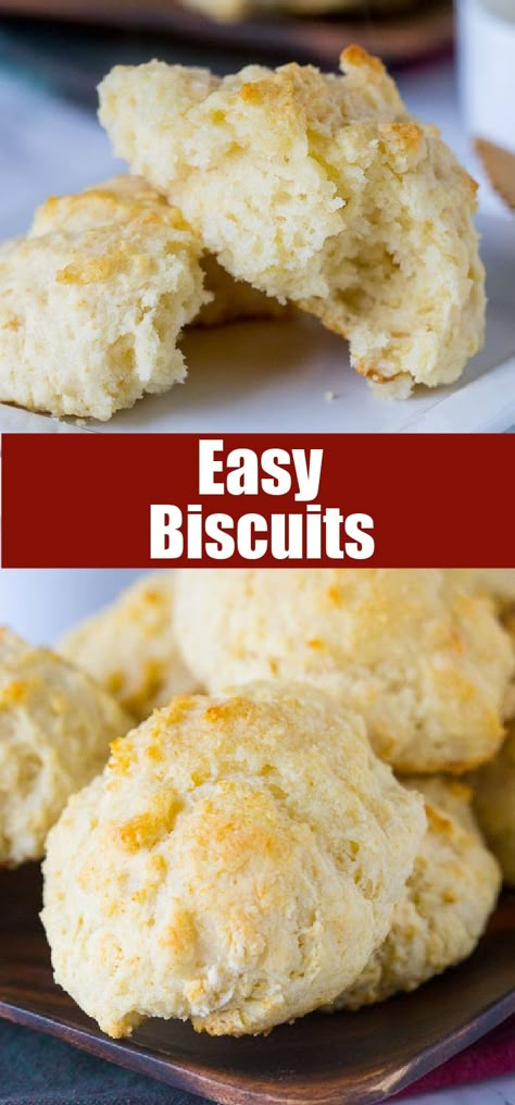 Buiscits Recipes, Biscuit Recipes Dinner, Easy Drop Biscuits, Easy Biscuits, Trendy Recipes, Easy Biscuit, Best Homemade Bread Recipe, Easy Biscuit Recipe, Recipe Bread