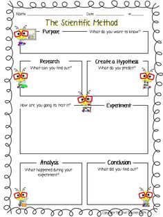 printable science observation sheet | Scientific method worksheet, Scientific method and Worksheets on ... Scientific Method Elementary, Science Process Skills, Scientific Method Worksheet, The Scientific Method, Third Grade Science, Science Skills, 4th Grade Science, 6th Grade Science, Michael Johnson