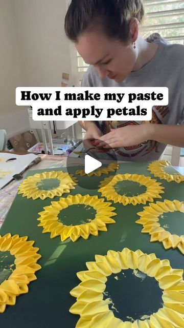 Textured Flower Art | Chinaya on Instagram: "Your most asked questions answered in this tutorial ☝️ I show how I mix my paste here and how I apply petals. There are many techniques and methods, this is just mine ⭐️ I am always learning and evolving my technique as well. I hope you enjoy this or find some helpful tips. If you do, I’d love to know. It took me two hours to edit this reel, so I really hope you like it 💕 #tutorial #texturedart #artwork #texturedartwork #painting #art #paint #texturedpainting #floralart" Petal Texture Art, How To Paint Petals Acrylic, Textured Canvas Art Floral, How To Make Texture Paste For Canvas, Diy Textured Painting Canvas, How To Paint 3d Flowers, Texture Paste Flowers, Textured Painting Tutorial, Texture Flower Art