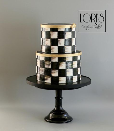 This was a lot more difficult to paint than I orginally thought it would be! Completed inspired fromthe customer favorite piece of her Mackenzie Childs collection. Checkered Cake, Cake Fall, Checkerboard Cake, Faux Cake, Fall Cake, Profile Website, Mackenzie Childs Inspired, Mckenzie And Childs, Making Cakes