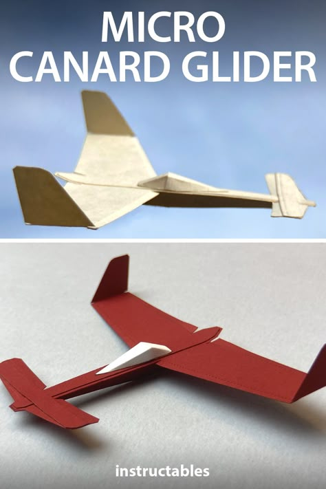 Balsa Glider, Paper Glider, Paper Airplane Models, Make A Paper Airplane, Paper Folding Crafts, Airplane Crafts, Creative Origami, Paper Craft Videos, Paper Craft Ideas