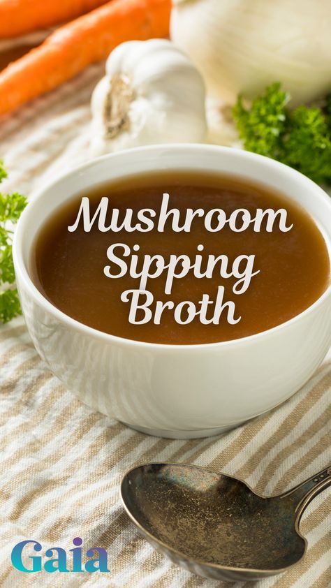 Sipping Broth, Resep Vegan, Broth Diet, Mushroom Broth, Bone Broth Recipe, Broth Recipes, Vegan Soups, Soup And Sandwich, Healing Food