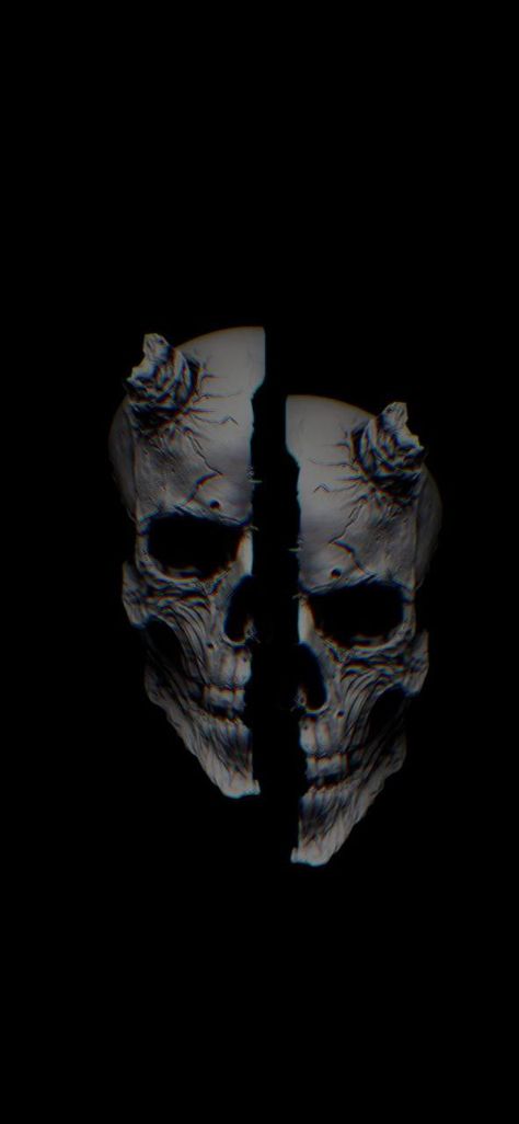 #skulls Black Skulls Wallpaper, Badass Skulls, Horror Cartoon, Backgrounds Girly, Black Wallpaper Iphone Dark, Dark Artwork, Bad Boy Aesthetic, Dark Phone Wallpapers, Skull Wallpaper