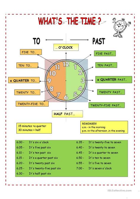 What's the time - English ESL Worksheets for distance learning and physical classrooms Weather Worksheets, Telling Time Worksheets, Time Lessons, English Exercises, Time Worksheets, Learning English For Kids, English Grammar Worksheets, English Test, Teaching Time