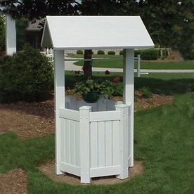 Wishing Well Garden, Well Pump Cover, Vinyl Lattice Panels, Pump House, Yard Project, Well Pump, Cover Ideas, Water Well, Kuta