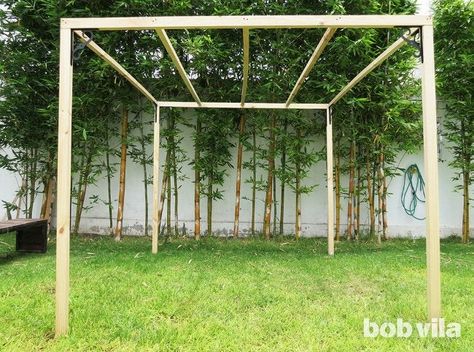 Diy Wood Canopy Outdoor, Diy Outdoor Privacy Screen, Diy Outdoor Privacy, Backyard Privacy Ideas, Diy Patio Ideas, Outdoor Privacy Screen, Privacy Ideas, Backyard Shade, Backyard Canopy