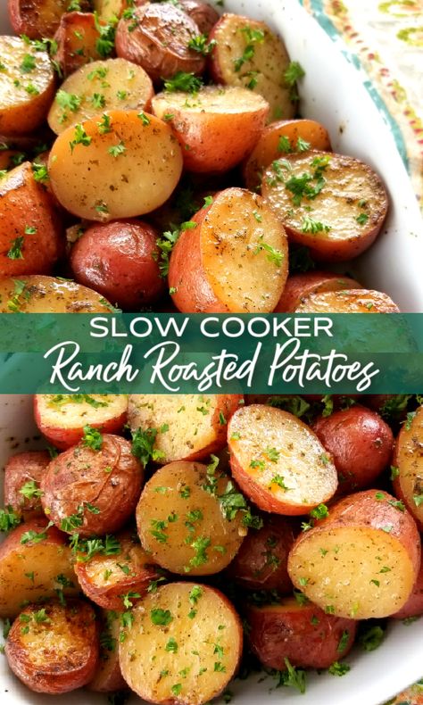 Crock Pot New Potatoes Recipes, Crock Pot Easter Sides, Easy Easter Sides Dishes Crock Pot, New Potatoes Crockpot, New Potatoes In Crock Pot, Slow Cooker New Potatoes, Crockpot Diced Potatoes, Crockpot Small Potatoes, Crockpot Salt Potatoes