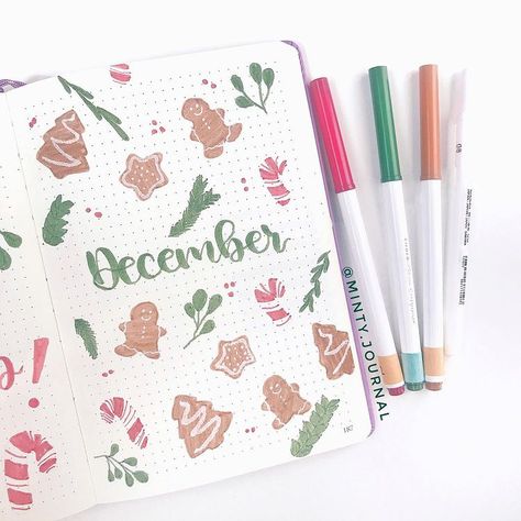 ✧:: December Cover Page • This months theme is inspired by: @wiscobujo 🎄♥️🌲❤️ ◦ Tags~ #bujo #bujoinspo #bulletjournal #weeklyspread… December Cover Page Bullet Journal, December Cover Page, Cover Page Bullet Journal, Page Bullet Journal, Gingerbread Theme, Bullet Journal Paper, Bullet Journal Themes, Bullet Journal Writing, Journal Themes