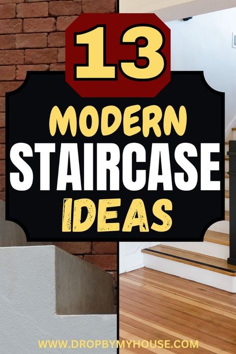 Choose from the best modern staircase ideas for your home. These are the best modern staircase designs that are going to freshen the space and improve its quality. Modern Wood Staircase, Modern Staircase Design Ideas, Staircase Ideas Remodel, Inside Stairs Ideas, Staircase Ideas Modern, Stair Solutions, Staircase In Living Room, Contemporary Staircase Design, Stair Landing Decor