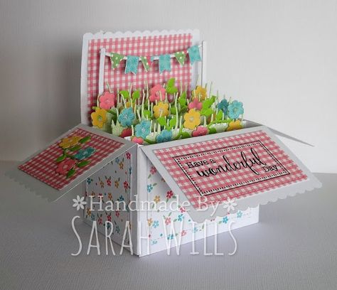 Box Cards Tutorial, Pop Up Box, Pop Box, Pop Up Box Cards, Box Cards, Card Templates Free, Card Tutorial, Box Card, Stamping Up Cards