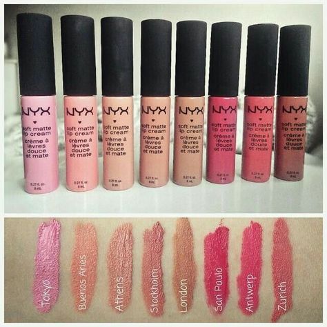 Nyx Soft Matte Lip Cream, Nyx Soft Matte, Nyx Lip, Soft Matte Lip Cream, Nyx Makeup, Matte Lip Cream, Makeup To Buy, Makeup Swatches, Makeup Obsession