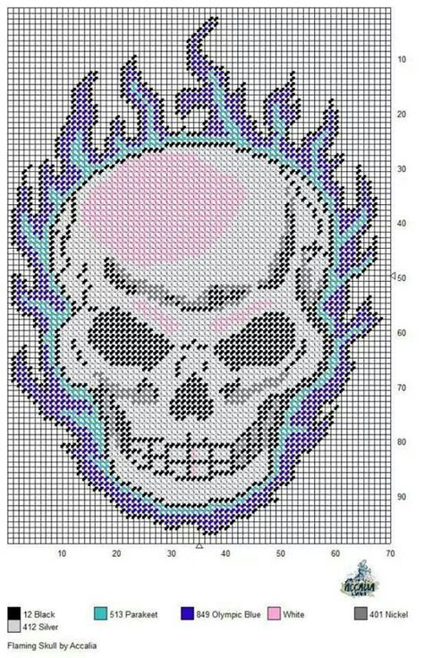 free printable plastic canvas patterns skulls - Google Search Crochet Christmas Ornaments Free Pattern, Cross Stitch Skull, Crochet Skull Patterns, Crochet Christmas Ornaments Free, Ideas For Crochet, Crochet Skull, Plastic Canvas Ornaments, Plastic Canvas Tissue Boxes, Halloween Cross Stitches